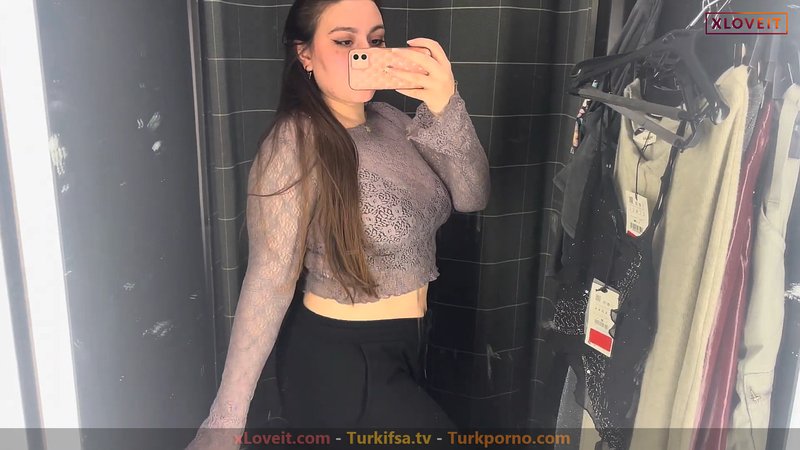 Aleyna Karakaş ifşa Kabinde kıyafetler denedi