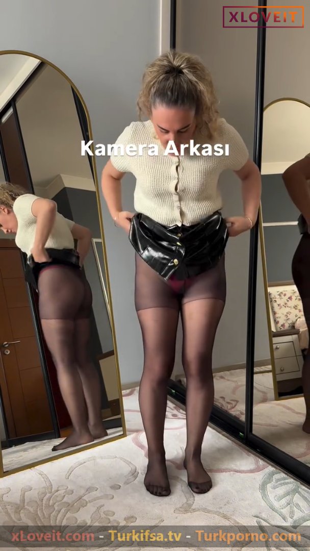 Özlem Aksu ifşa Deri etekli videonun kamera arkasını paylaştı